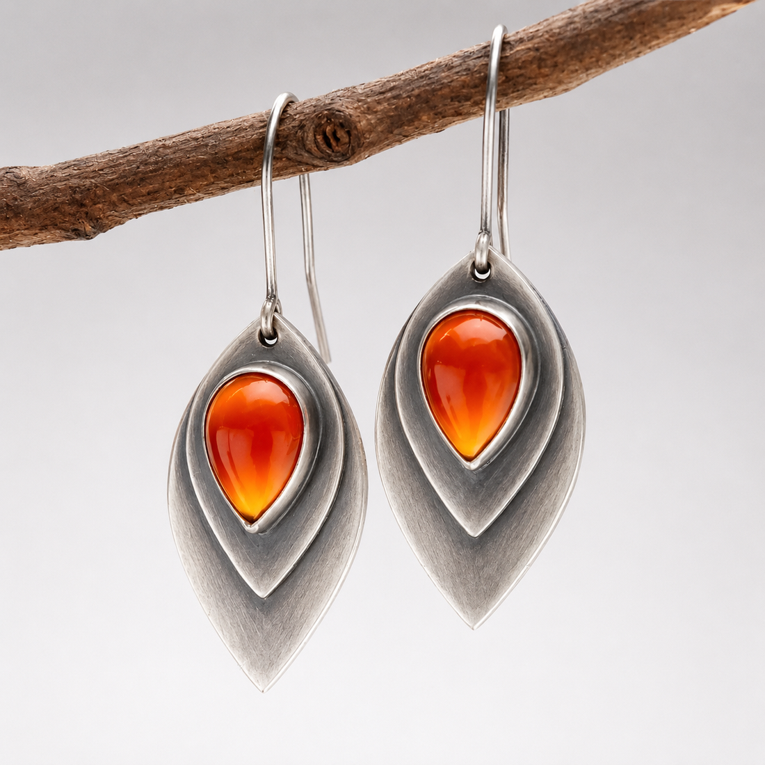 Inès – Brincos Vintage Laranja