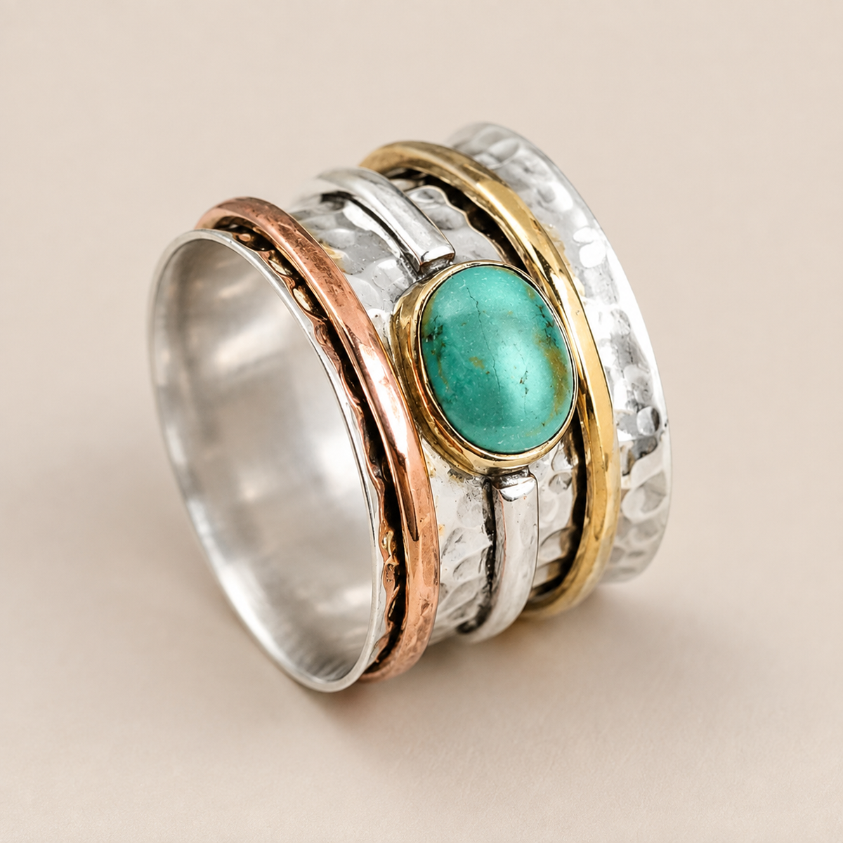 Maloi – Bague vintage em turquesa