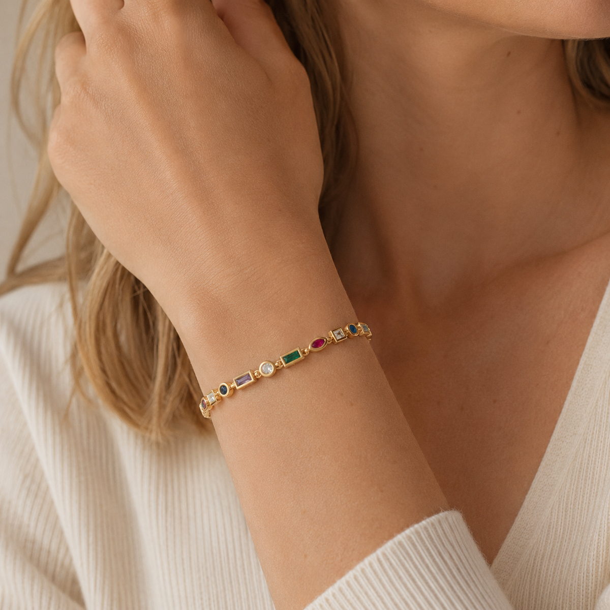 Nozomi – Bracelete colorido de cristais