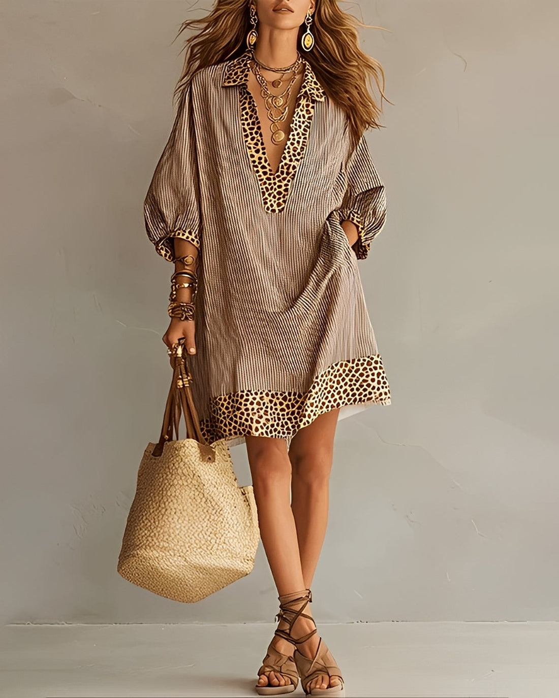 Abbie - Vestido Estiloso com Painel Solto