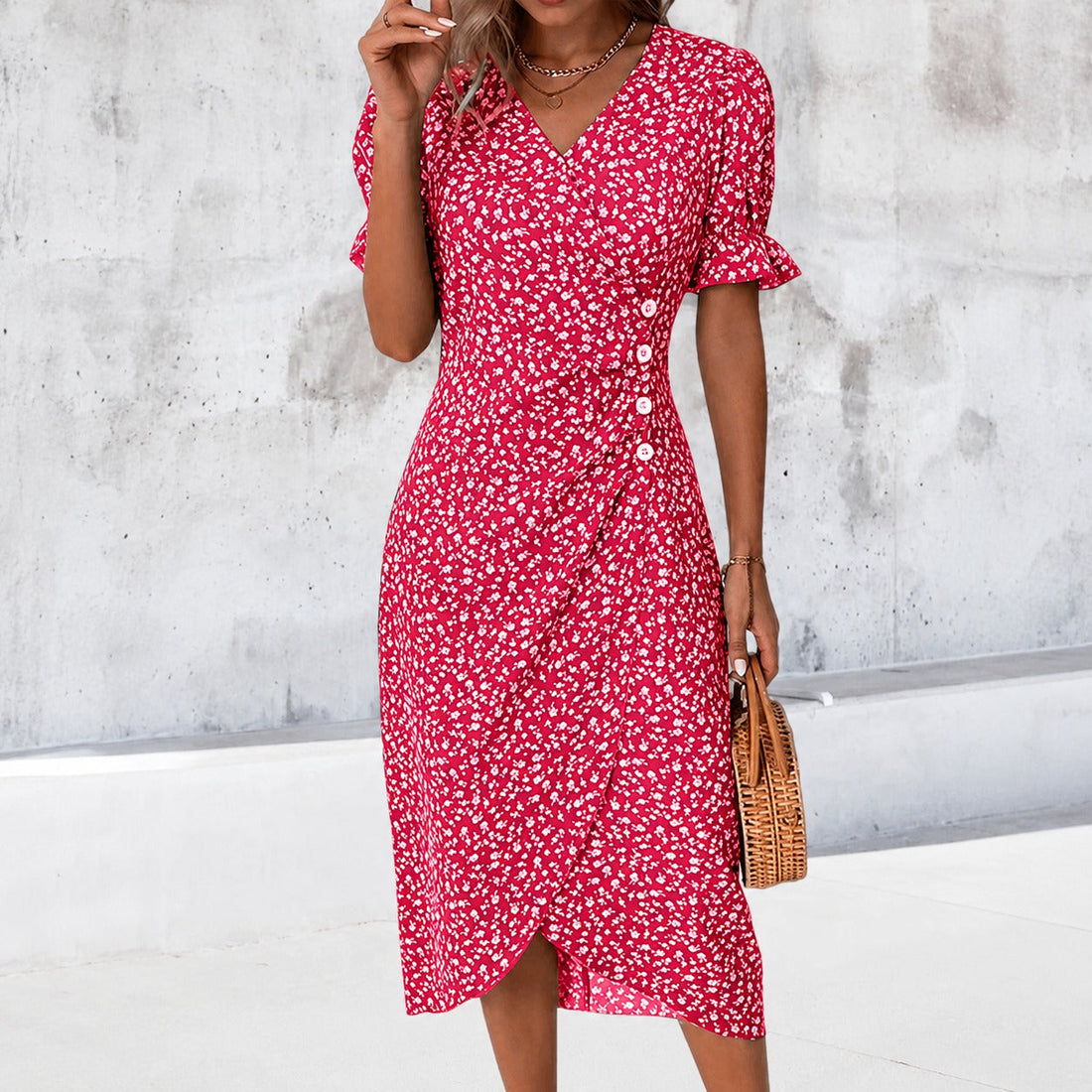 Gabriella - Vestido Floral Irregular Estiloso