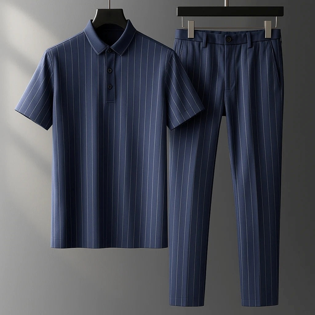 Donny - Conjunto Polo Listrado Casual