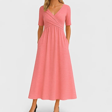 Piper - Vestido Midi de Manga Curta