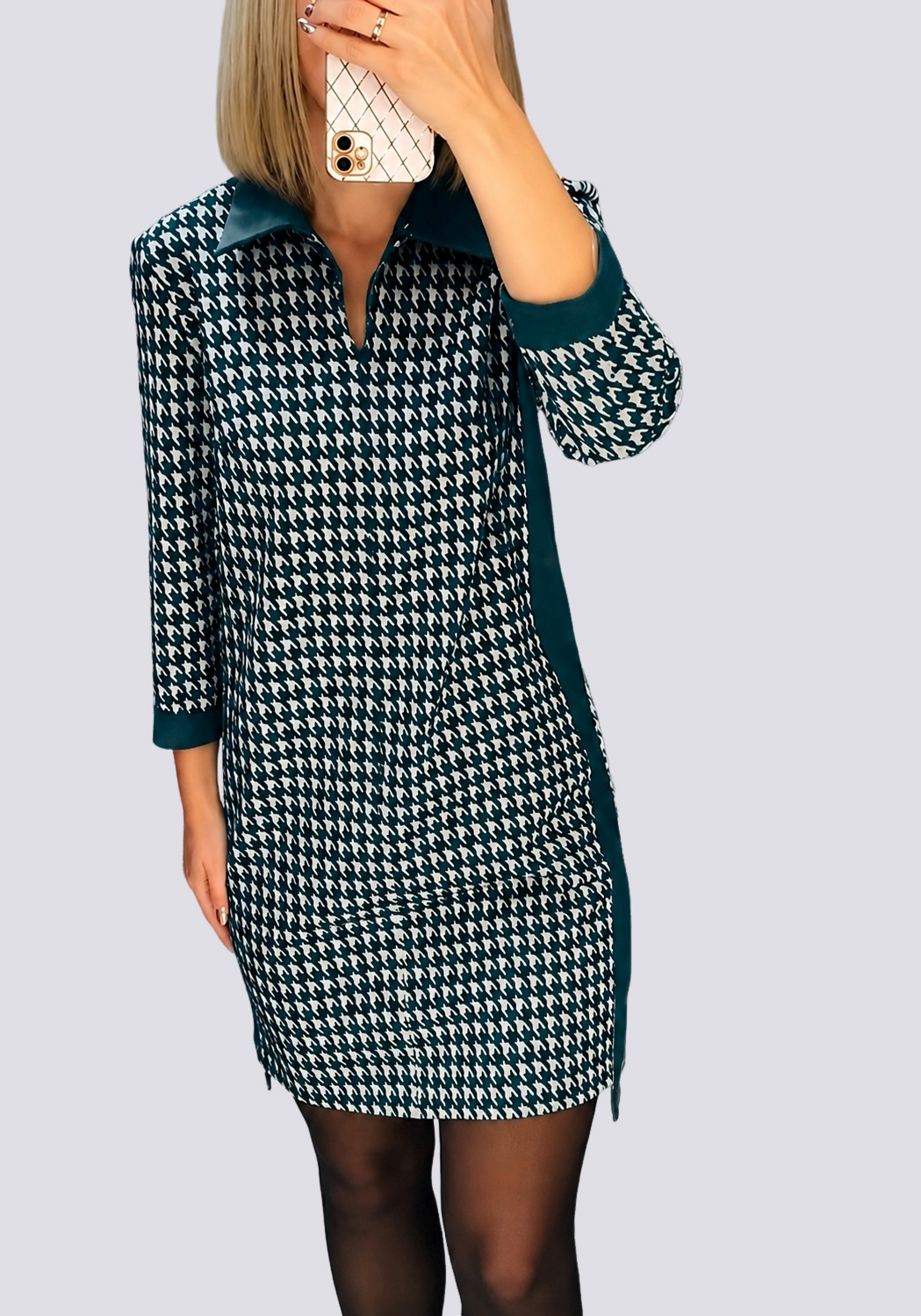 Saskia - Vestido Mini com Lapela Estiloso
