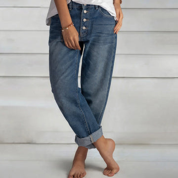 Kaden - Jeans Reto de Cintura Alta