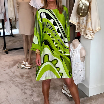 Harriett - Vestido Midi Estiloso com Estampa