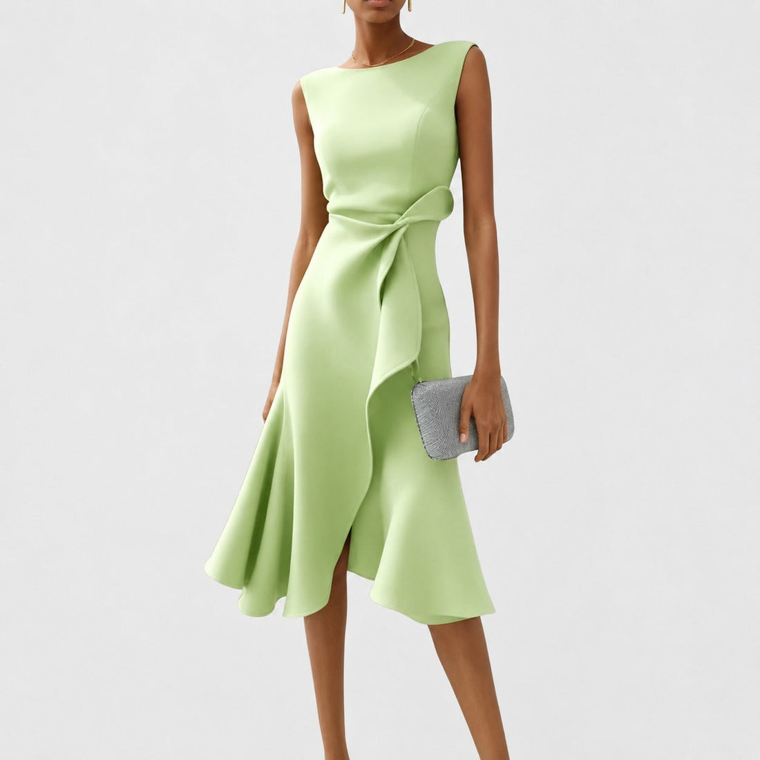 Stella - Vestido Midi Elegante sem Mangas