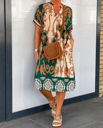 Yaseen - Vestido Estiloso com Estampa