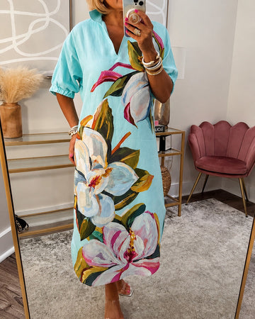 Myla - Vestido Solto com Estampa Floral