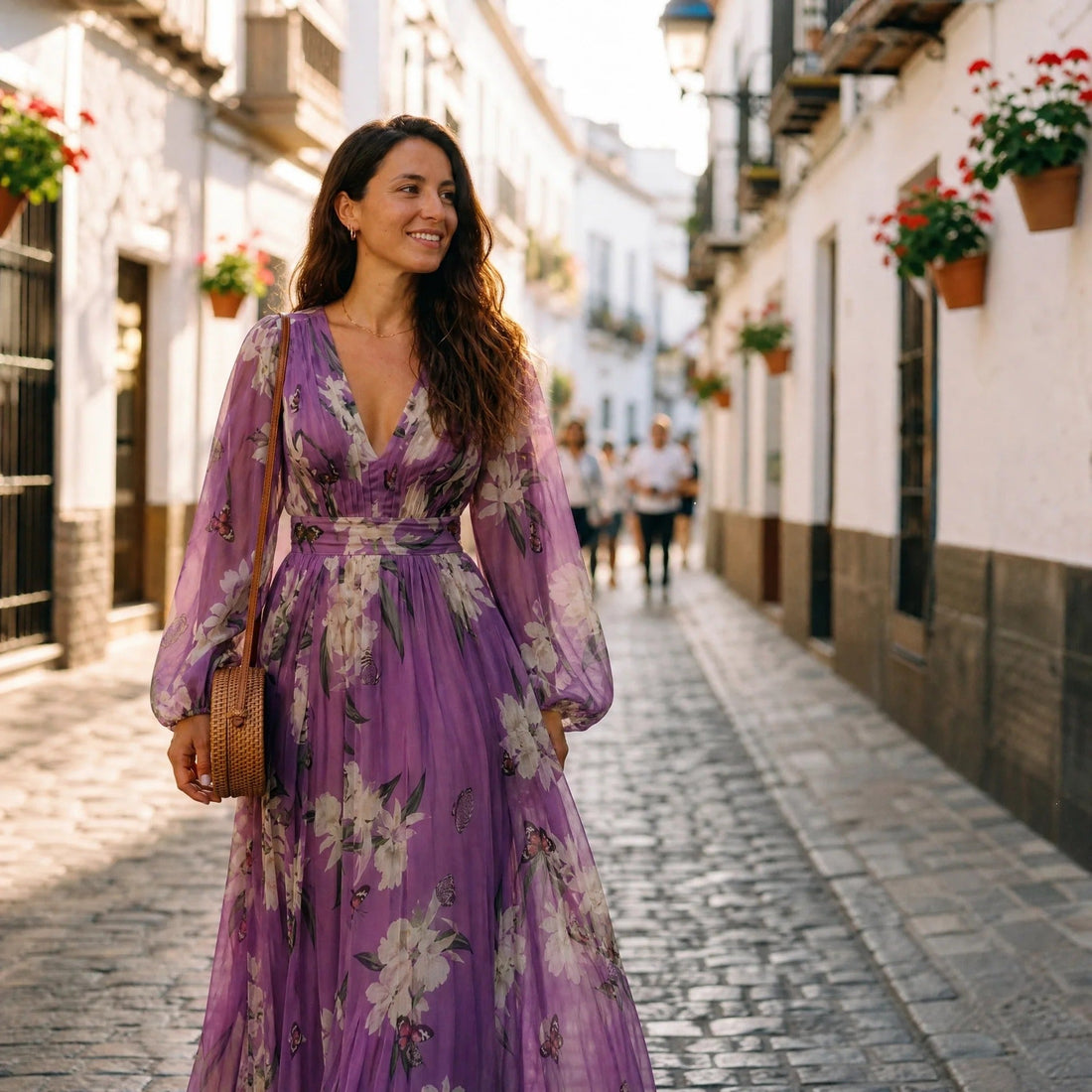 Leanne - Vestido Maxi Floral e Solto