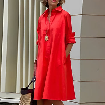 Alissa - Vestido midi solto e confortável para mulheres
