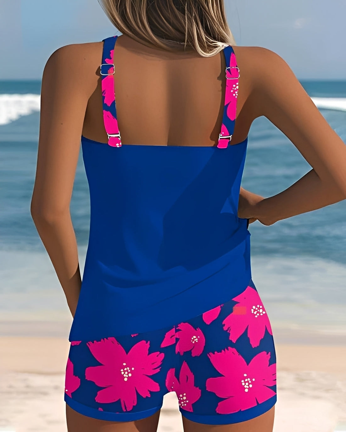 Mila - Tankini Floral com Decote em U