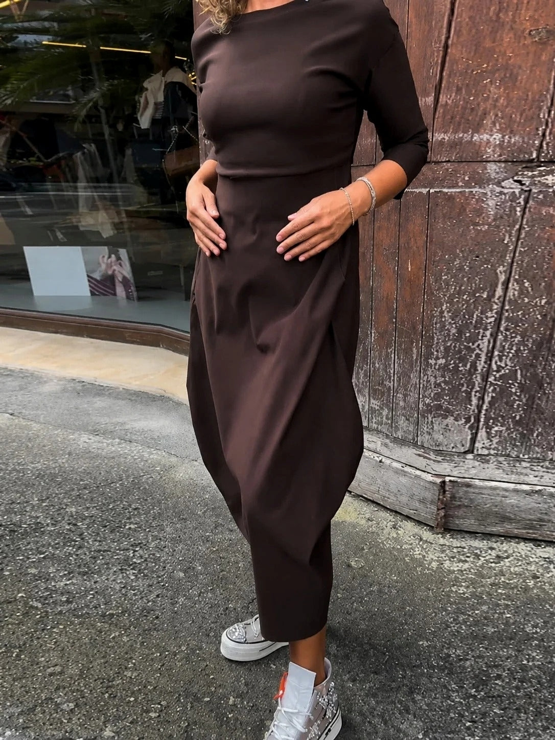 Elsie - Vestido Casual de Manga Longa