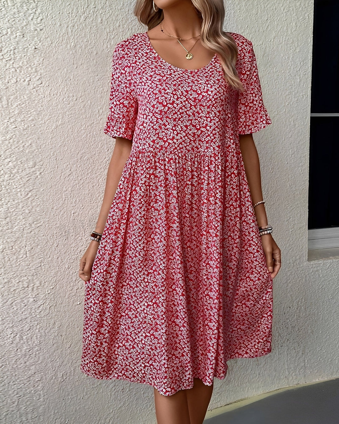 Michaela - Vestido Midi com Estampa Floral