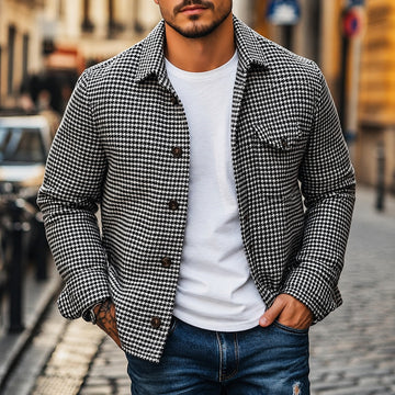 Andrew - Jaqueta Camisa Retro de Abotoamento Simples