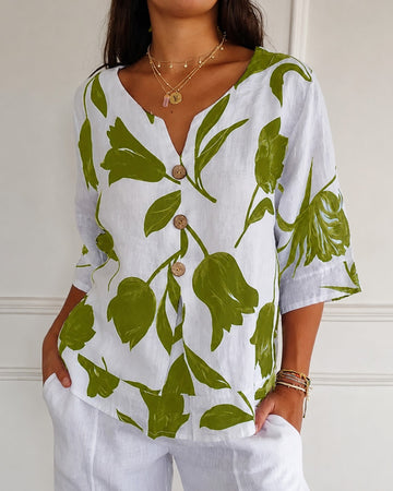 Chiara - Blusa Estilosa com Estampa Floral