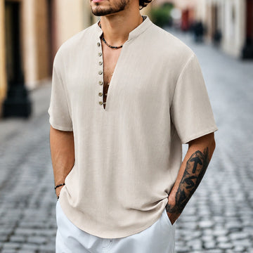 Fabio - Camisa Estilosa de Manga Curta