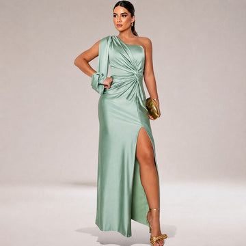 Marianne - Vestido Elegante de Um Ombro