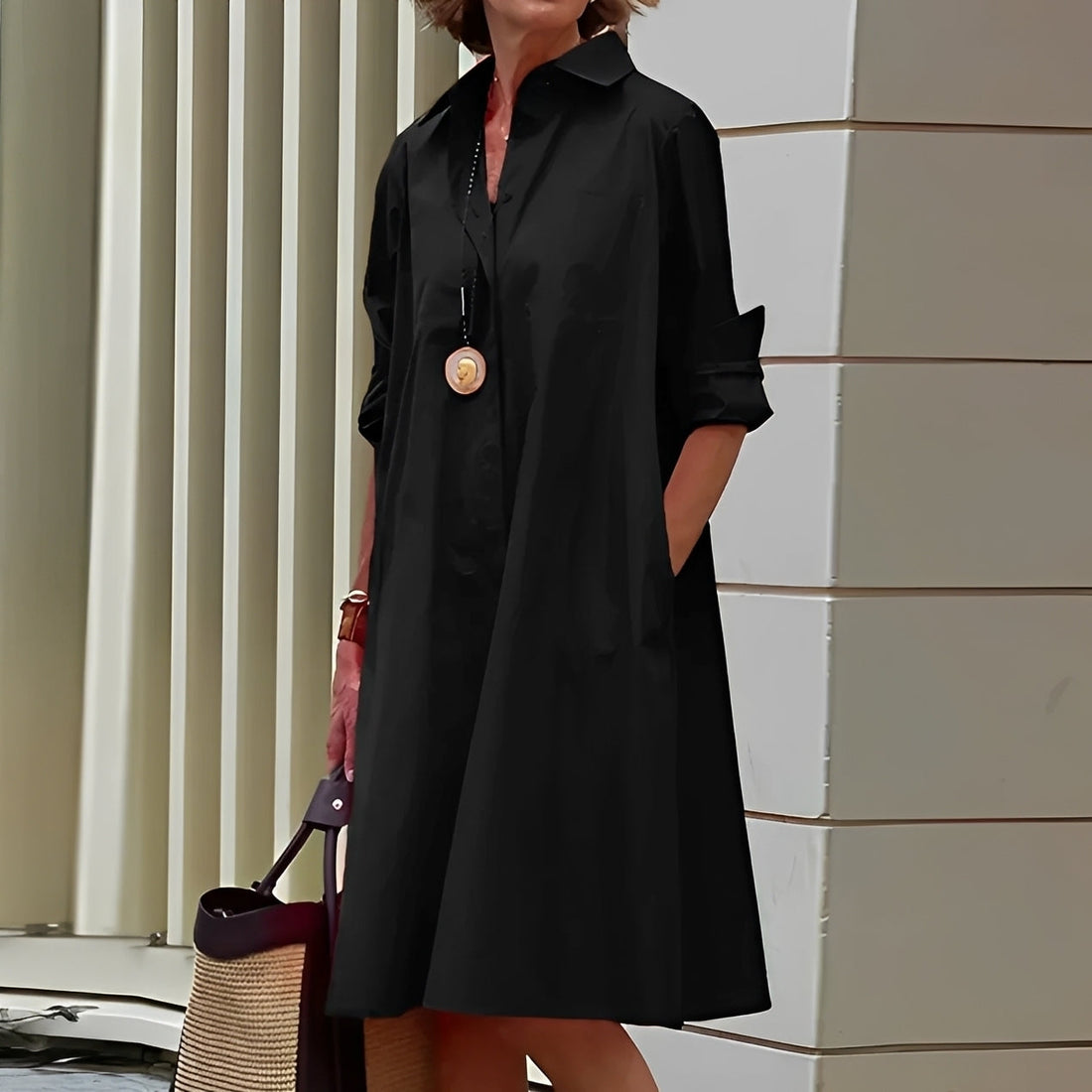 Alissa - Vestido midi solto e confortável para mulheres