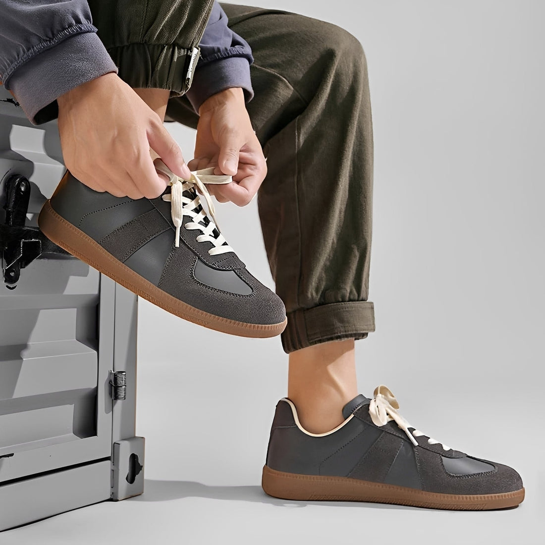 Gino - Tênis masculino casual com sola macia e grossa