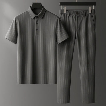 Donny - Conjunto Polo Listrado Casual