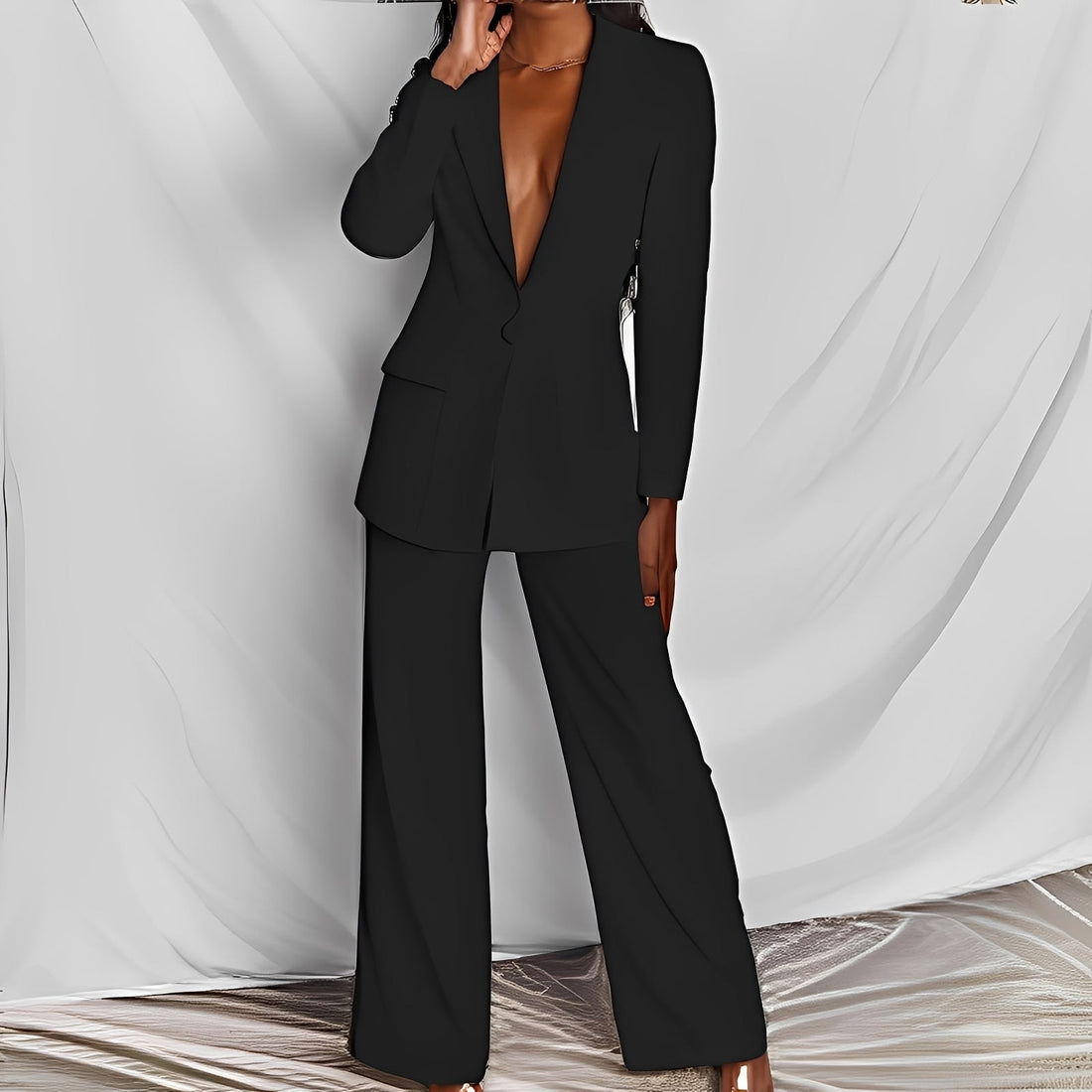 Lara - Conjunto elegante feminino com blazer e calça