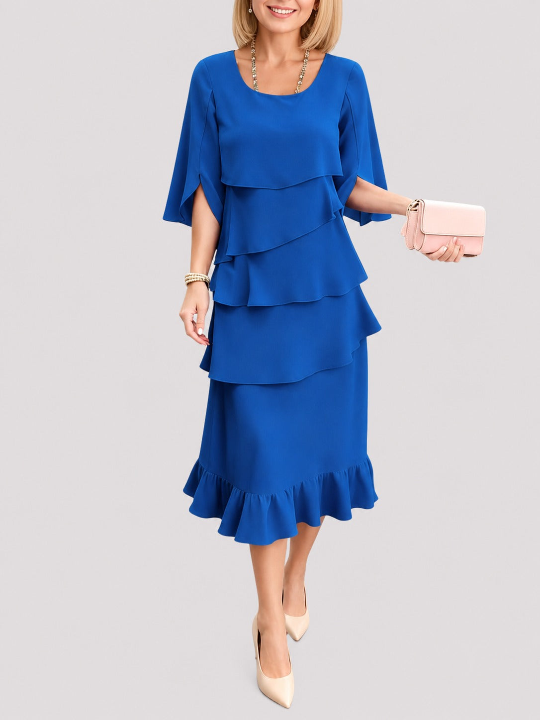 Elisa - Vestido Elegante em Camadas