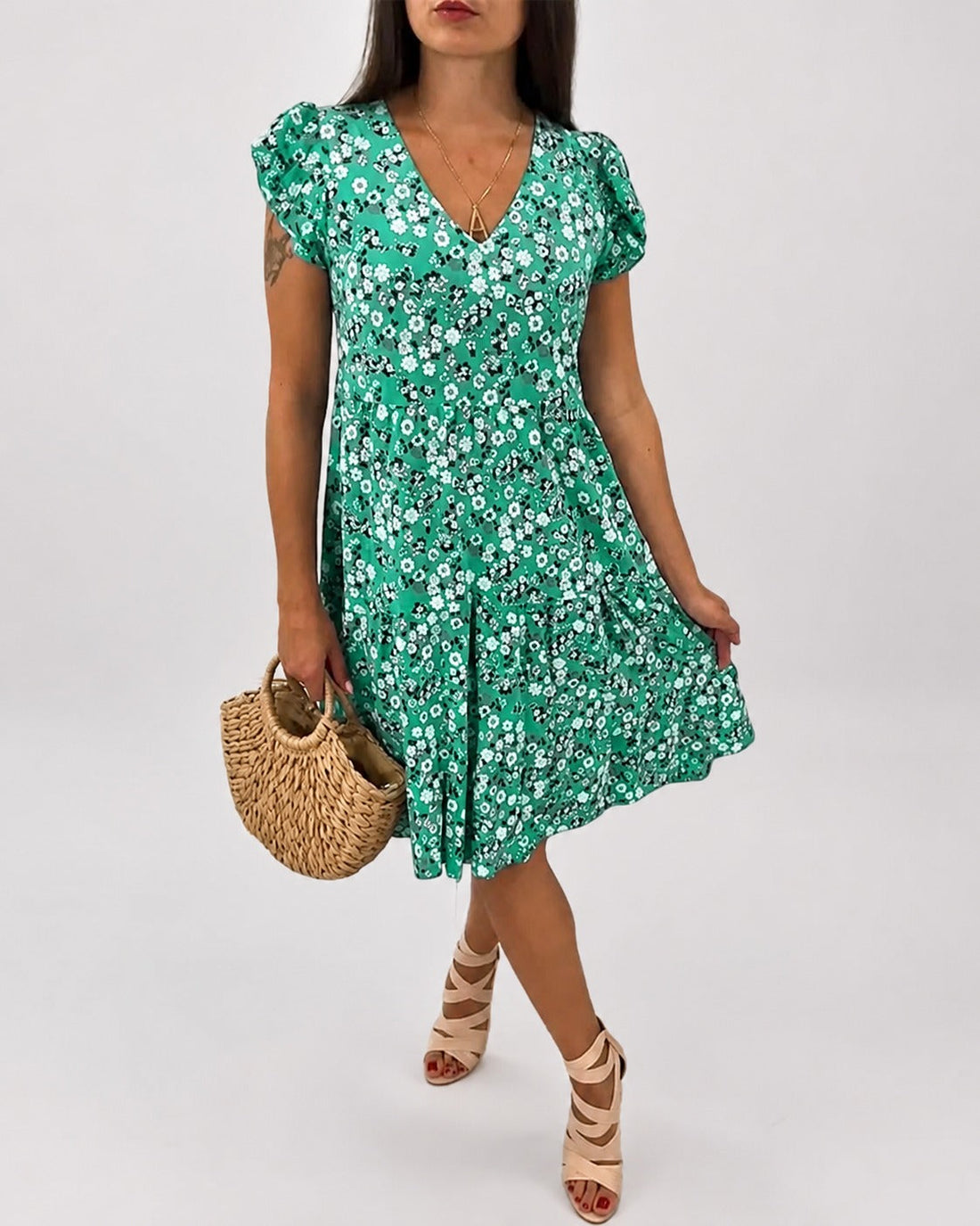 Gwen - Vestido Midi Floral Casual