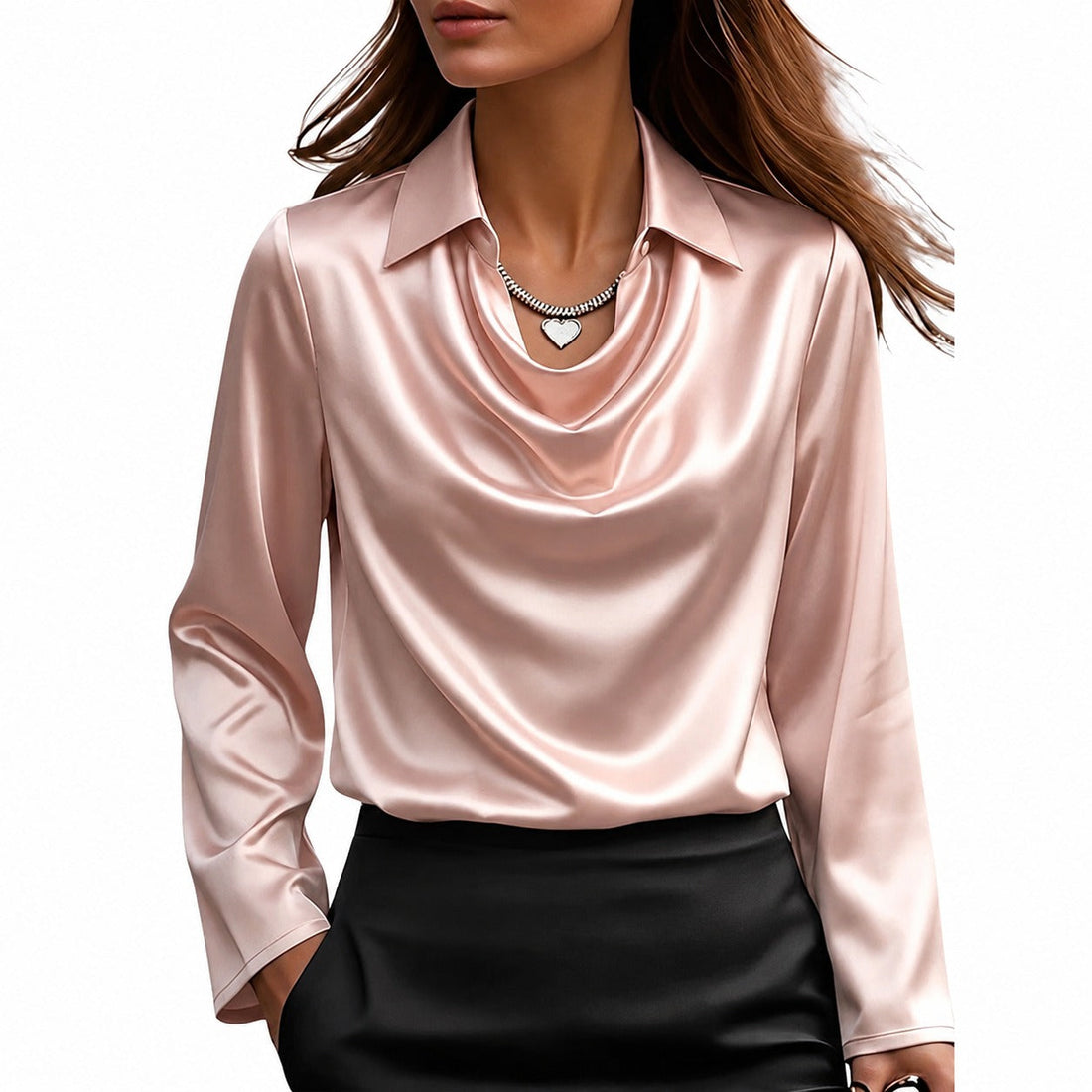 Dionne - Blusa elegante de manga comprida para mulheres
