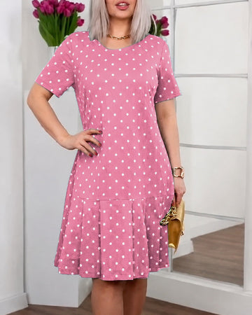 Amira - Vestido Solto de Bolinhas
