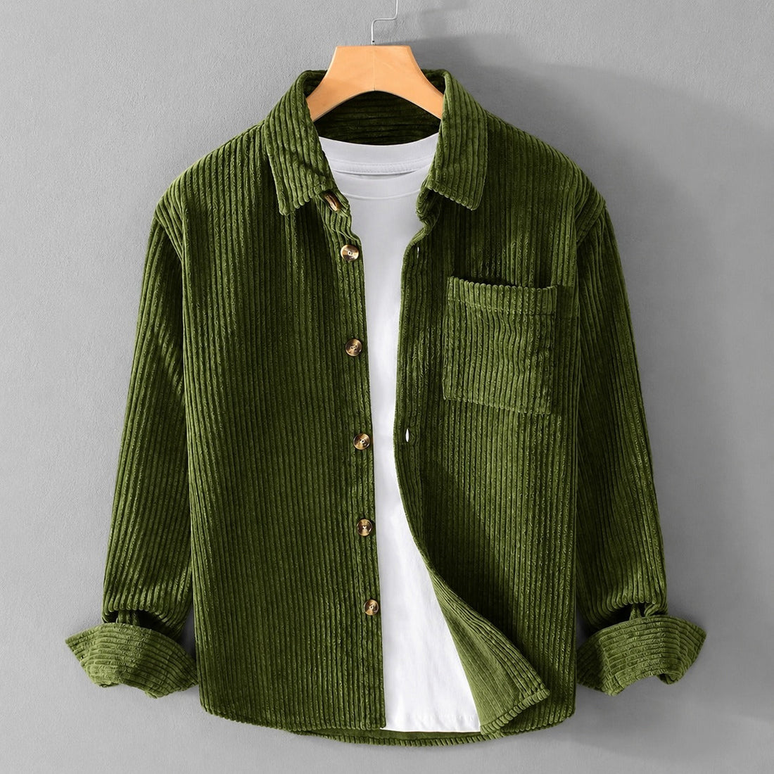 Ronald - Camisa simples com bolso para homens