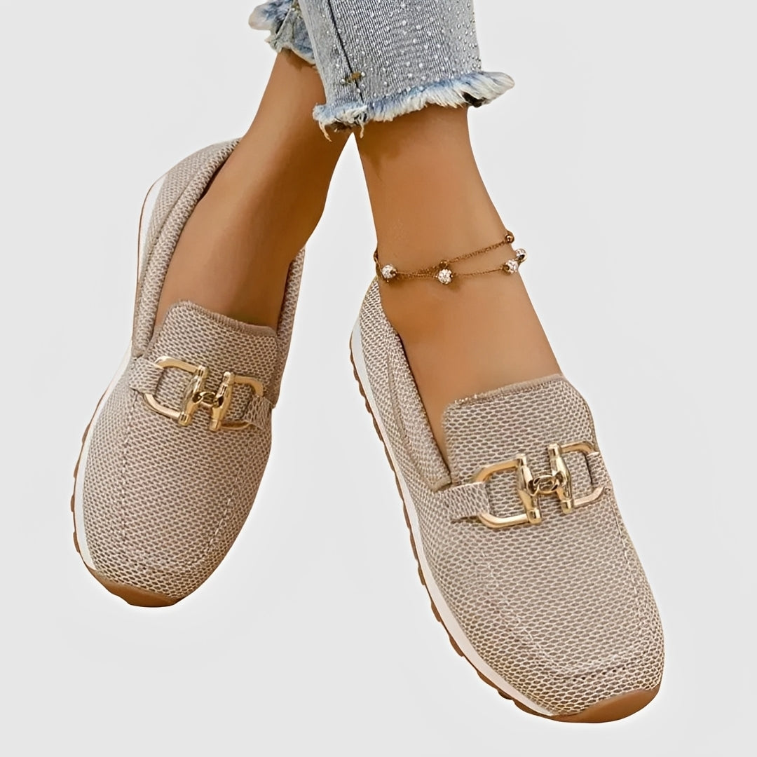 Elle - Mocassins Casuais com Fivela