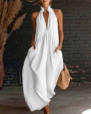 Briony - Vestido Maxi Sem Mangas Estiloso