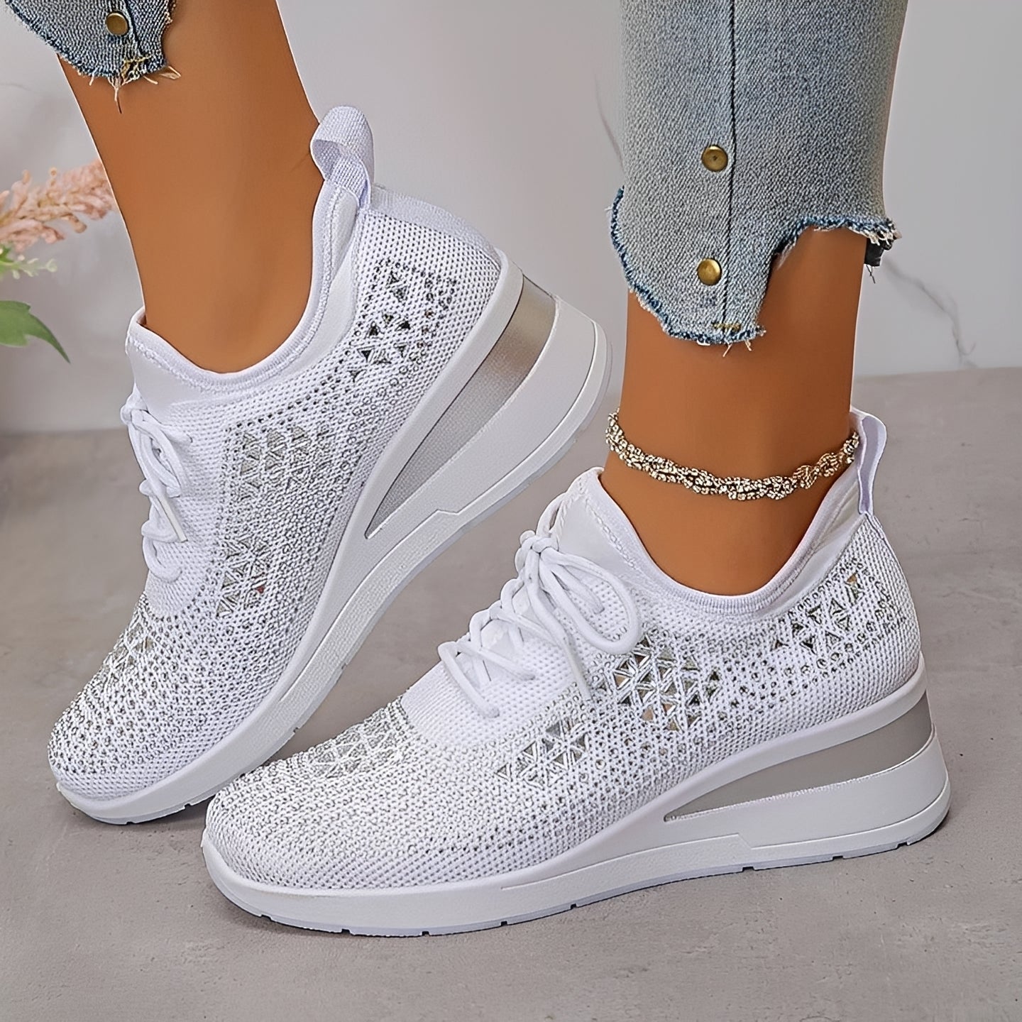 Brenda - Sapatos de Salto Anabela Estilosos