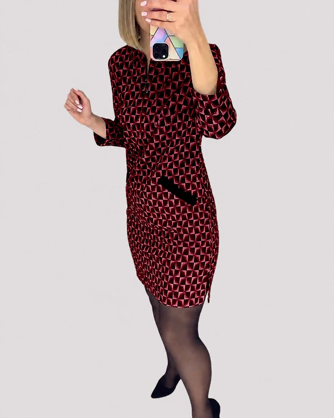 Michelle - Vestido Estiloso de Manga Longa
