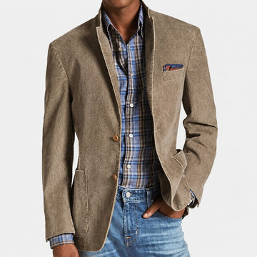 Marco - Blazer Retro de Abotoamento Simples