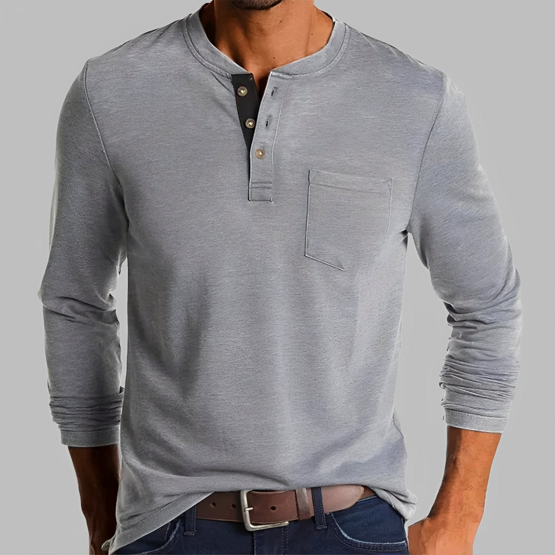 Dalton - Camisa Henley de Manga Longa