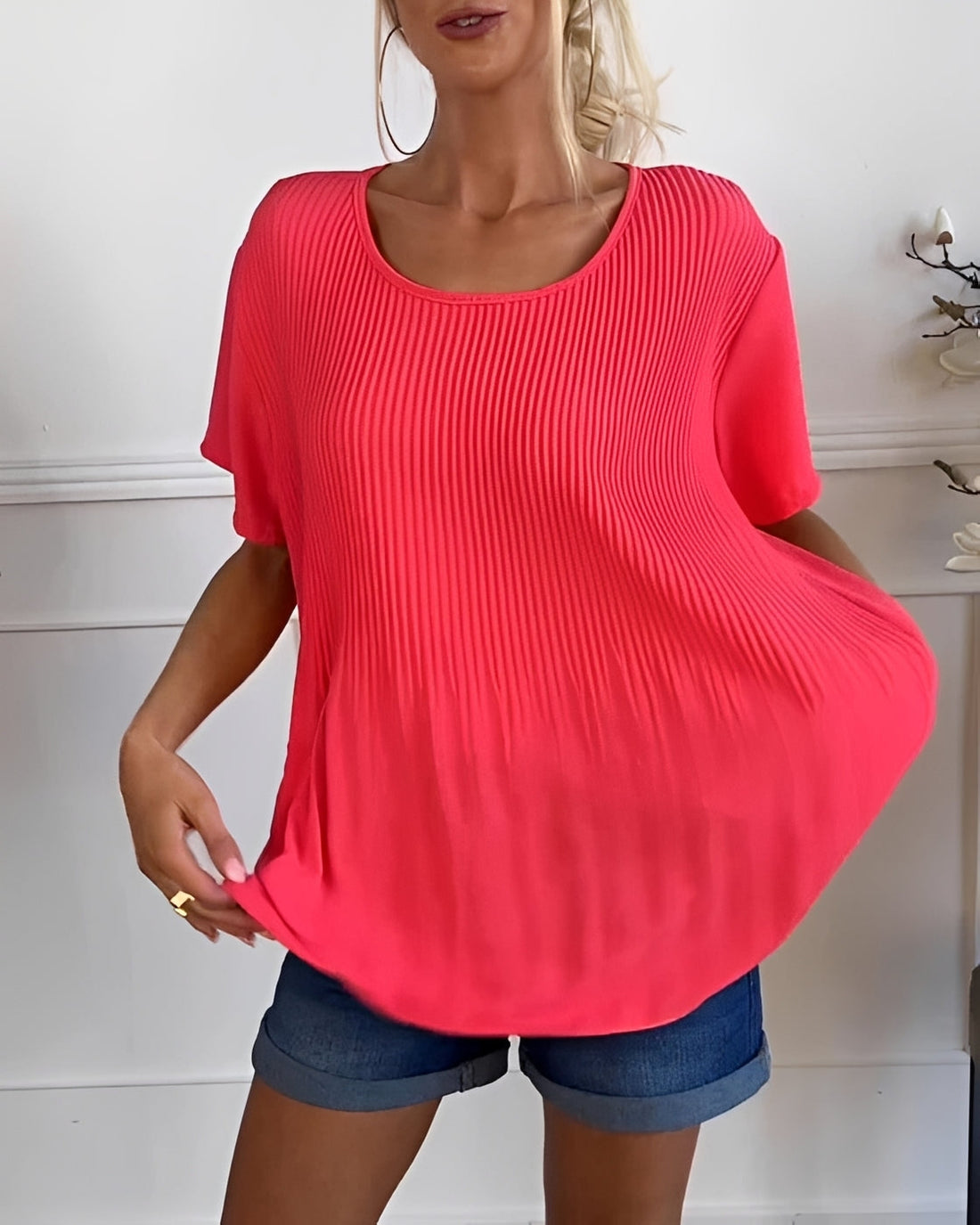 Faye - Blusa Plissada Casual