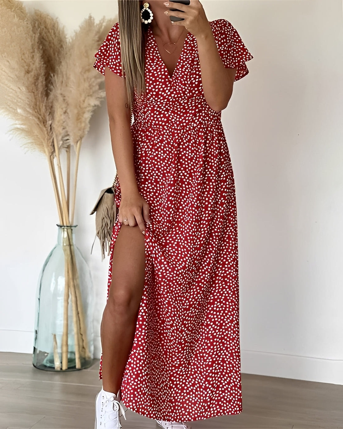 Kathleen - Vestido Casual Maxi com Fenda