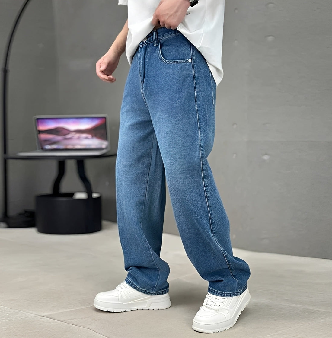 Garza - Jeans Casual de Perna Reta