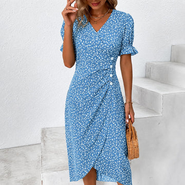Gabriella - Vestido Floral Irregular Estiloso