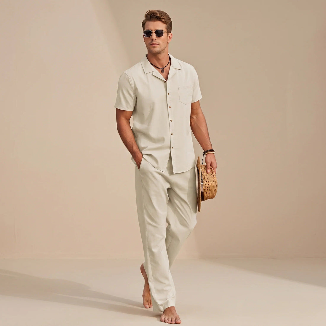 Hampton - Conjunto de Camisa Relaxada e Confortável