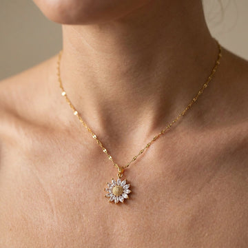 Manon – Colar girassol brilhante em ouro