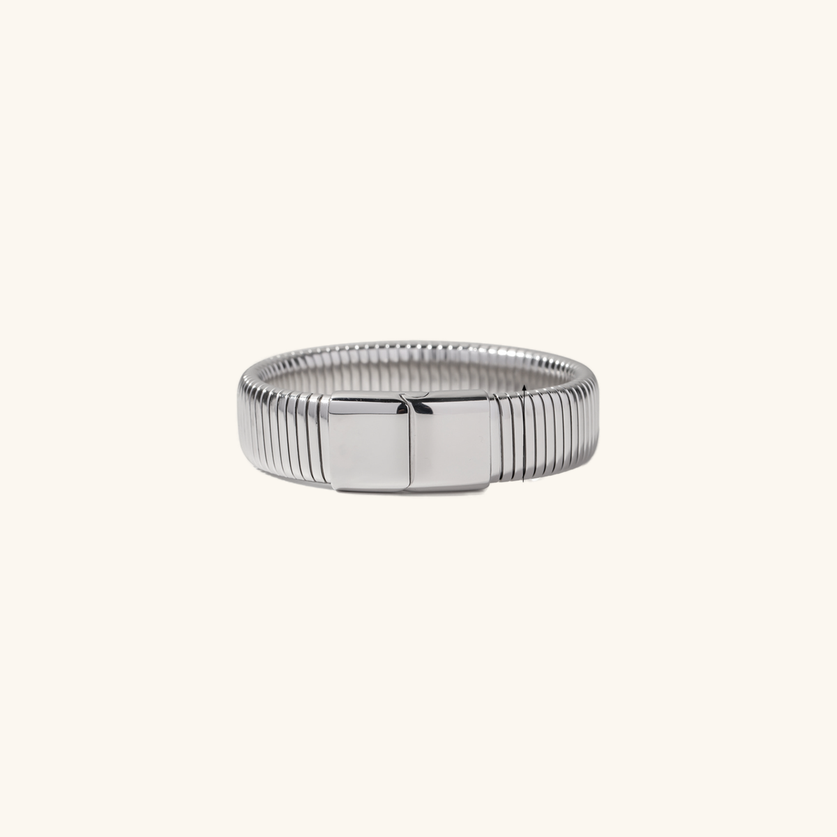Celeste - Bracelete em ouro com linhas verticais
