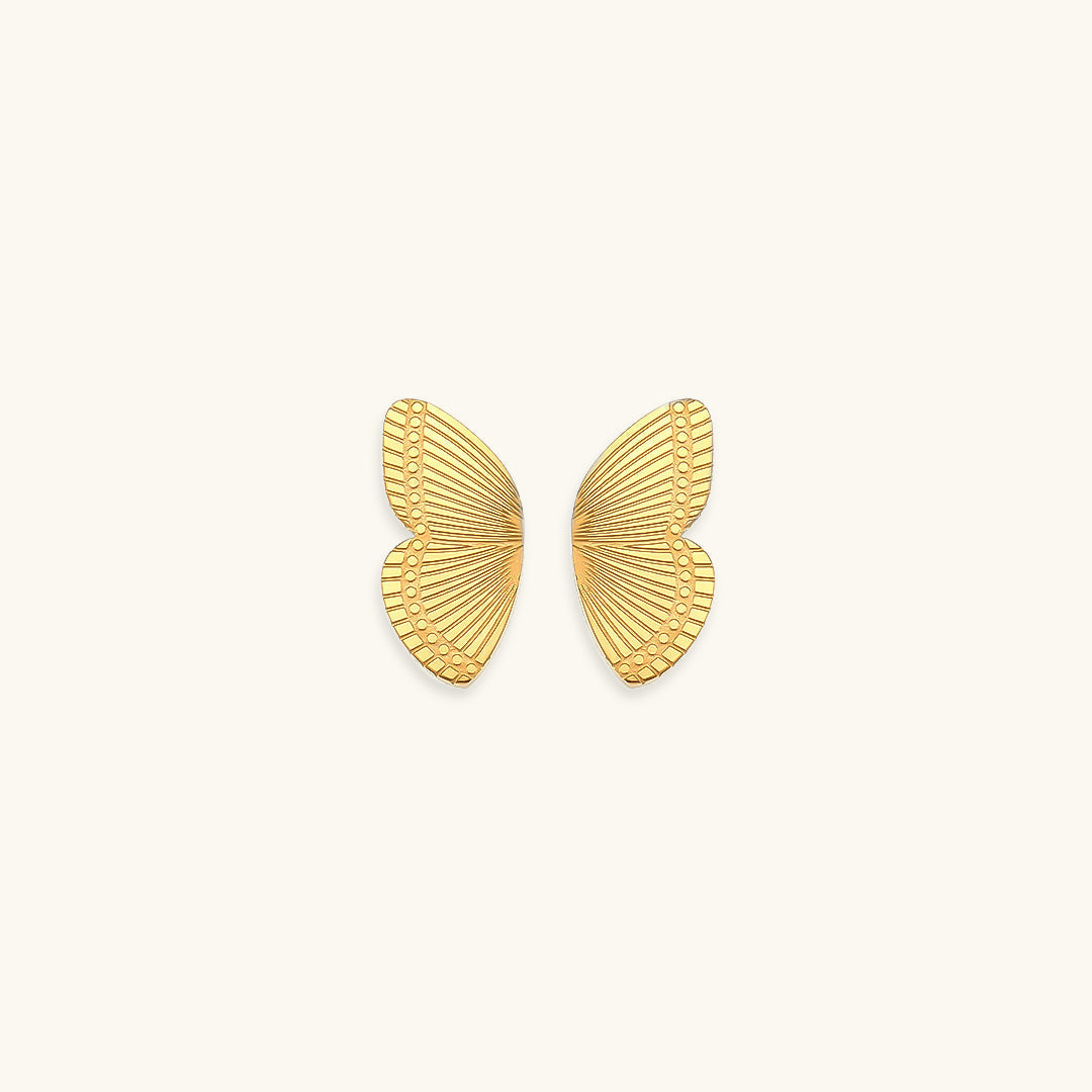 Lila – Brincos dourados de borboleta