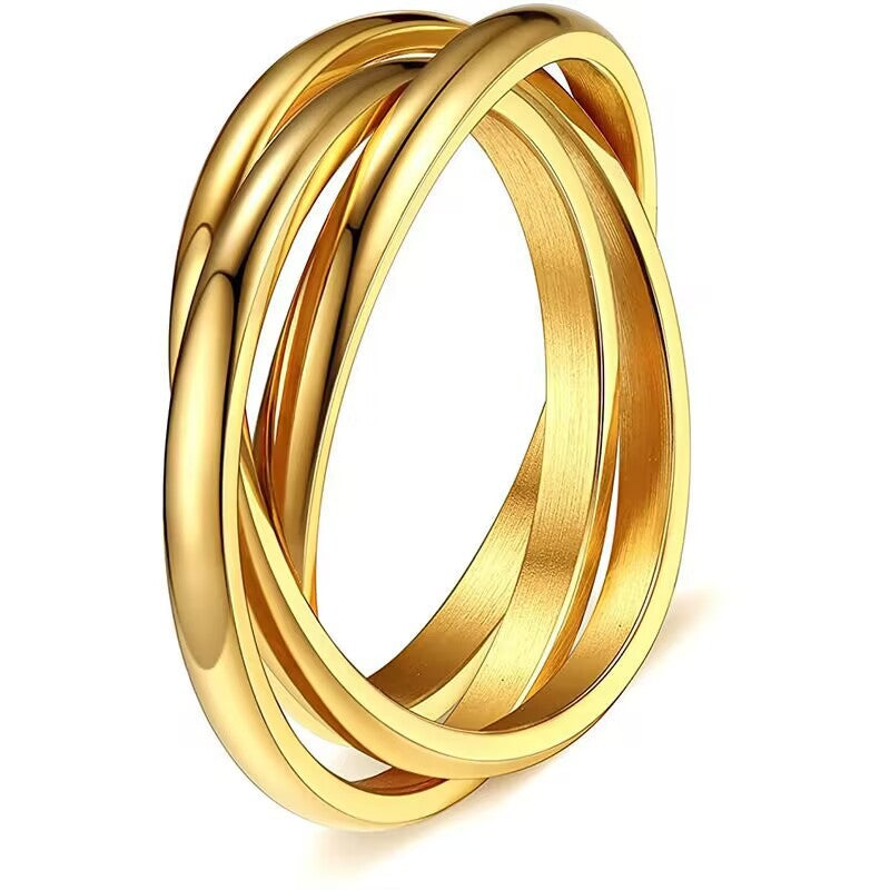 Sansen – Par de anéis com três aros