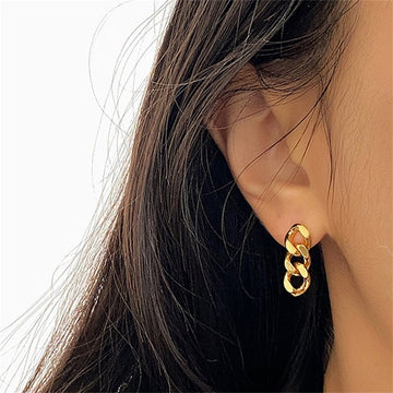 Lee - Boucle d'oreille em cadeia de ouro