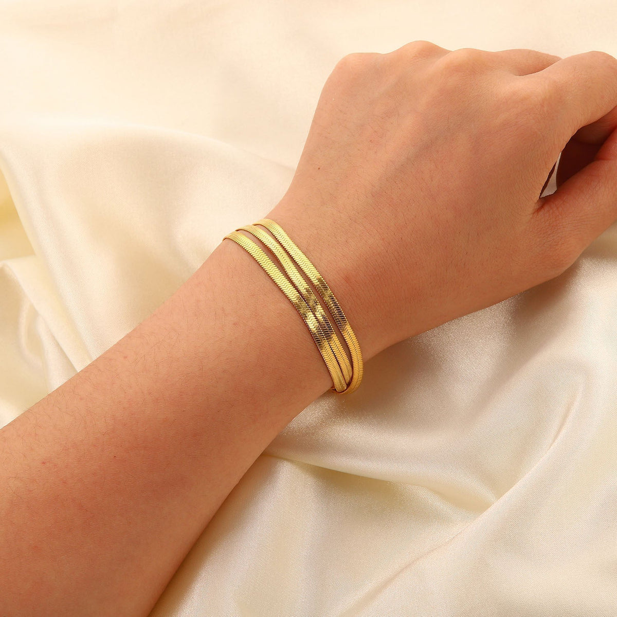 Abela - Bracelete em épi a 3 camadas
