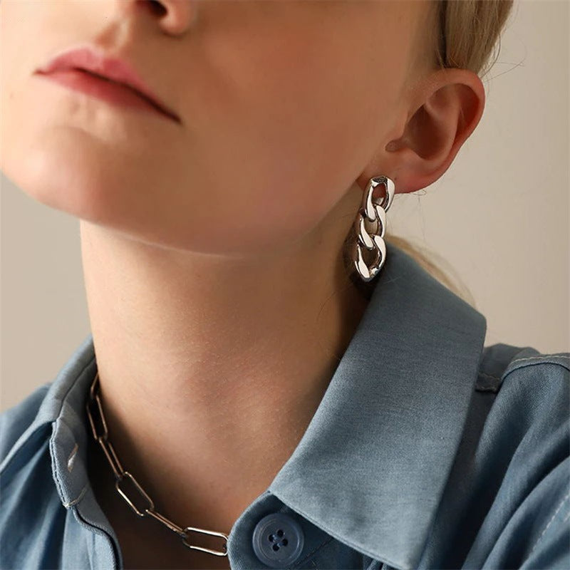 Lee - Boucle d'oreille em cadeia de ouro