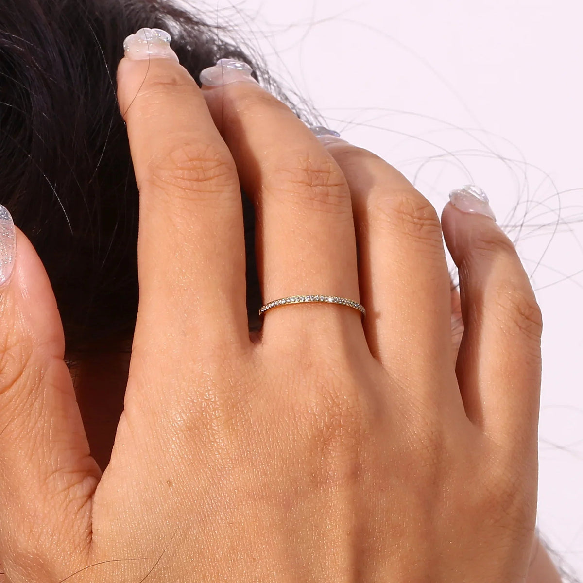 Zarra – Bague pavé ao estilo radiante